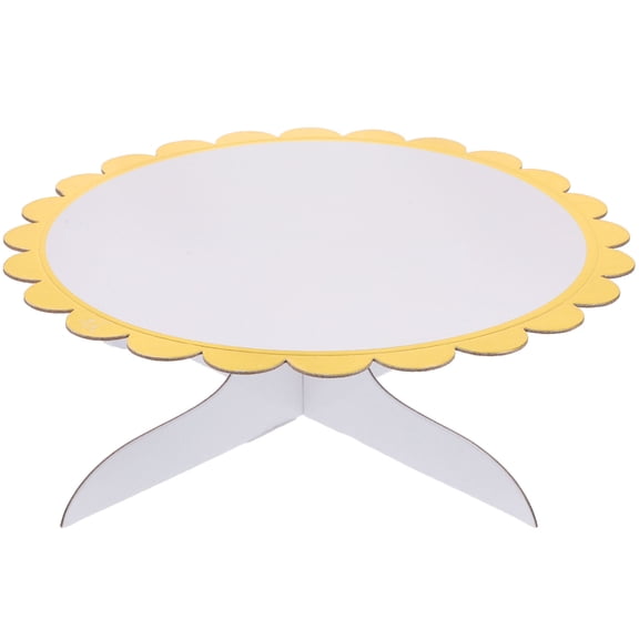 Minkissy White Paper Cake Stand for Weddings and Events Elegant Round Dessert Display Stand 12.5 inches