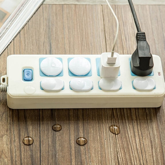 Minkissy White Plastic Socket Protective Covers Child Safety Electrical Outlet Caps 10 Pack