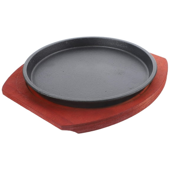 Minkissy barbecue cooking pan Grill Pans Iron with Simple Design for Indoor Cooking 1 Set