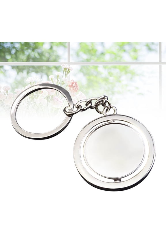 keychain cool Round Zinc Alloy Keyfob Bag Decoration for Friends 1Pack