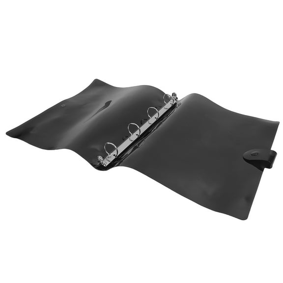 Minkissy loose leaf binder black soft pvc Refillable A4 4-hole binder for Daily Planner Needs 1 Set Back to School