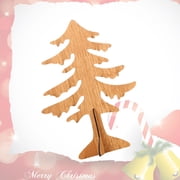 Minkissy Tabletop Xmas Tree Chocolate Wood Material for Xmas Party