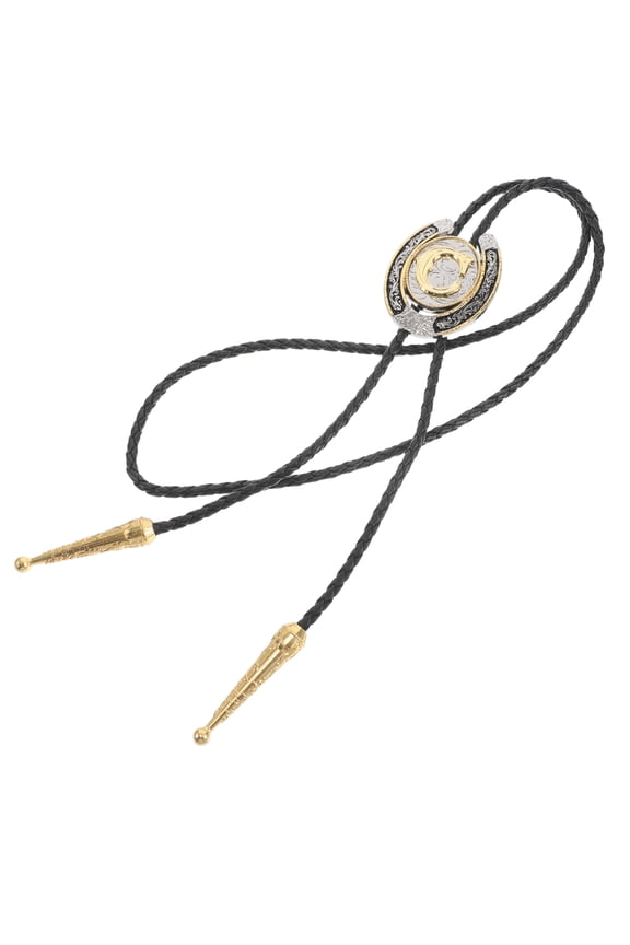 Western Bow Tie U-Shaped Necktie PU Multi-Color 1 Pack for Men and Boys