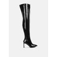 thumbnail image 1 of Minkles Patent Pu Long Slim Block Heeled Boots, 1 of 11