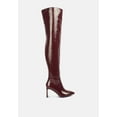 thumbnail image 1 of Minkles Patent Pu Long Slim Block Heeled Boots, 1 of 11