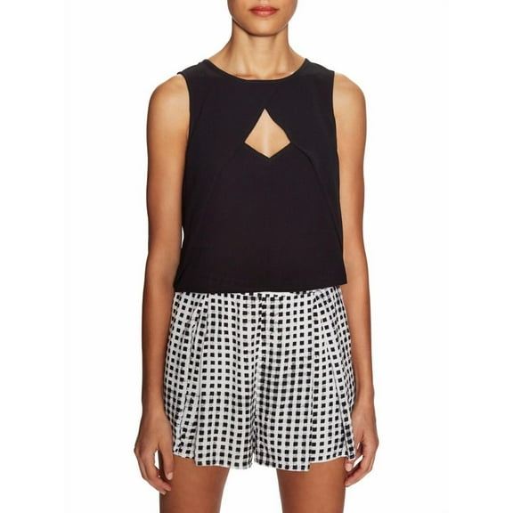 Minkpink Paper Planes Black Sleeveless Blouse (S)
