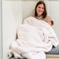 thumbnail image 1 of Minky Designs Ivory Dream Minky Blanket – Ultra Soft Faux Fur Throw Blanket for Couch, Bed & Home – Fluffy, Warm & Luxurious – Posh Collection (Medium, 50x60), 1 of 11