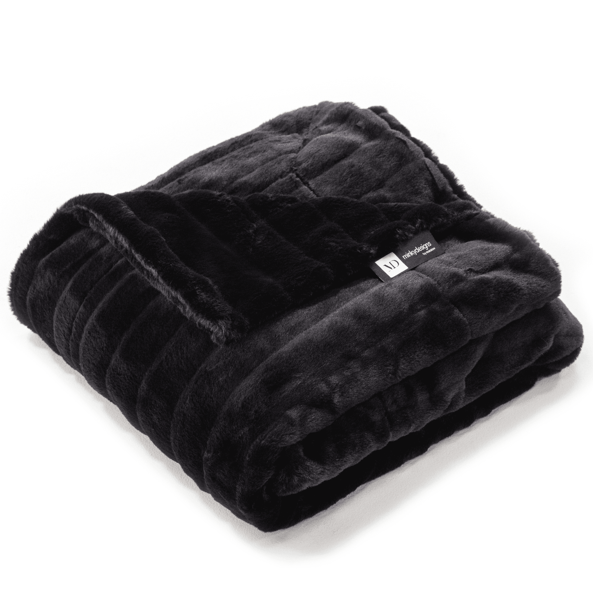 Jaguar Black Medium Faux Fur Minky Throw Blanket