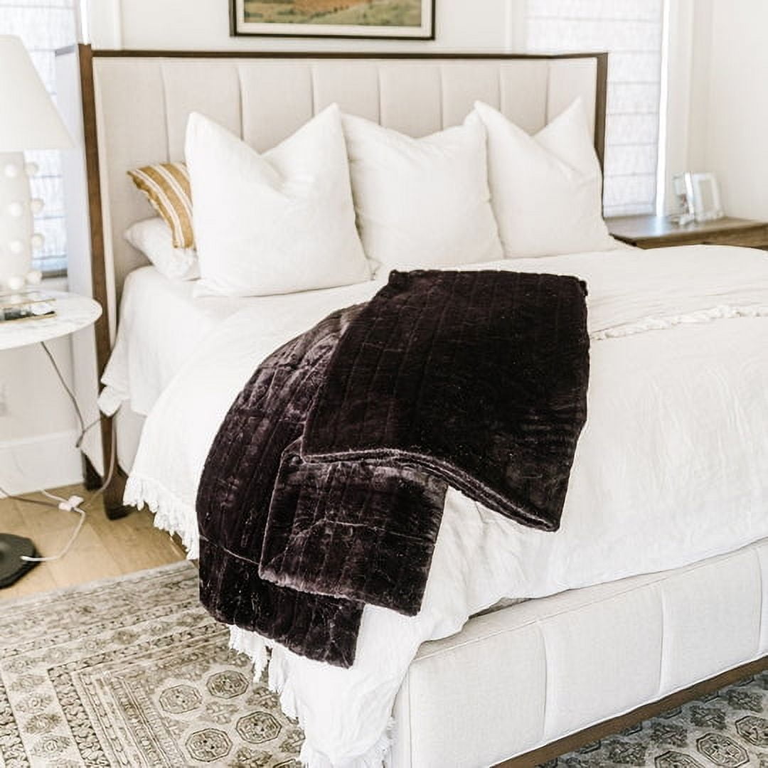 Jaguar Black Medium Faux Fur Minky Throw Blanket