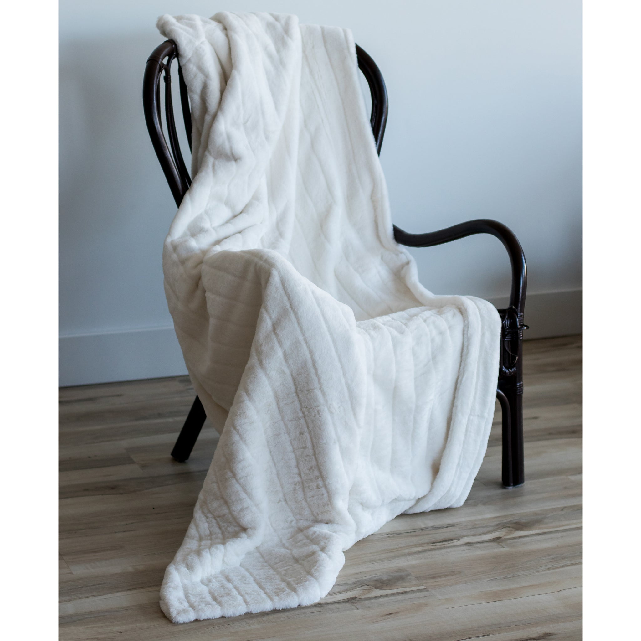 Extra Large Polar Bear Faux Fur Throw Blanket