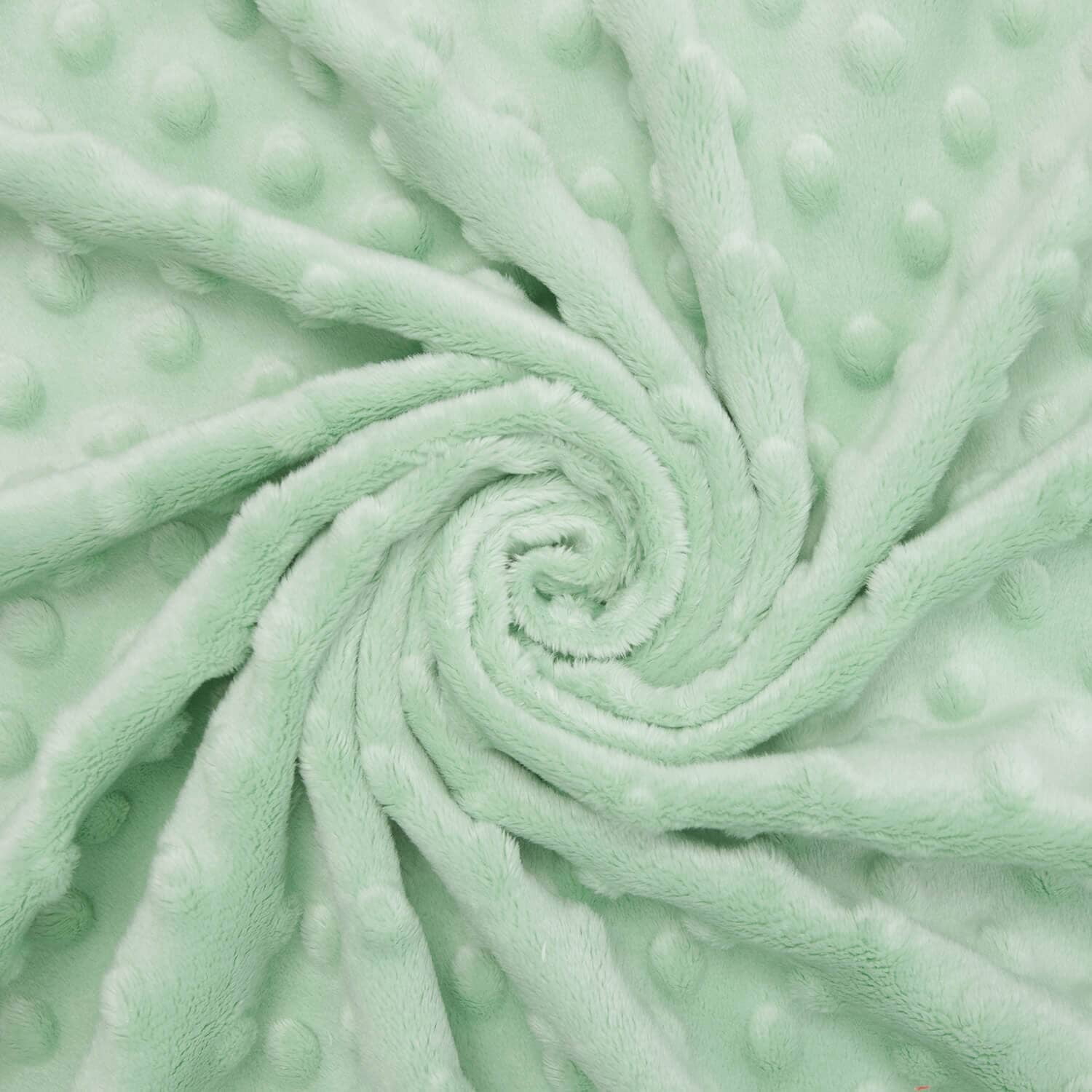 Minky Dimple Dot 60 Inch Soft Plush Polyester Microfiber Cuddle Fabric By The Yard - For Sewing Apparel, Accessories, Decor, And More (Sage, 5 Yards)