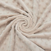 Minky Dimple Dot 60 Inch Soft Plush Polyester Microfiber Cuddle Fabric By The Yard - For Sewing Apparel, Accessories, Decor, And More Champagne, 1 Yard