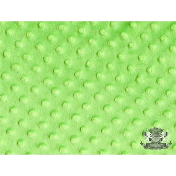 Minky Dimple Dot Faux Fur Lime Fabric By the Yard