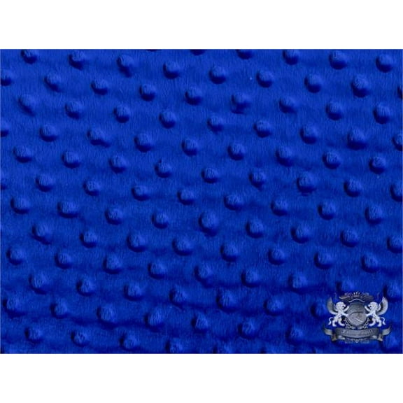 Minky Dimple Dot Royal Blue Fabric By the Yard