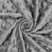 Minky Dot Fabric - Charcoal