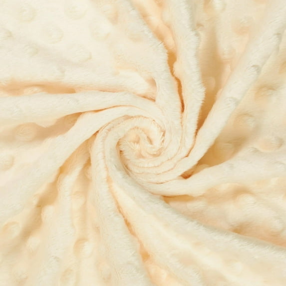 Minky Dot Fabric - Ivory