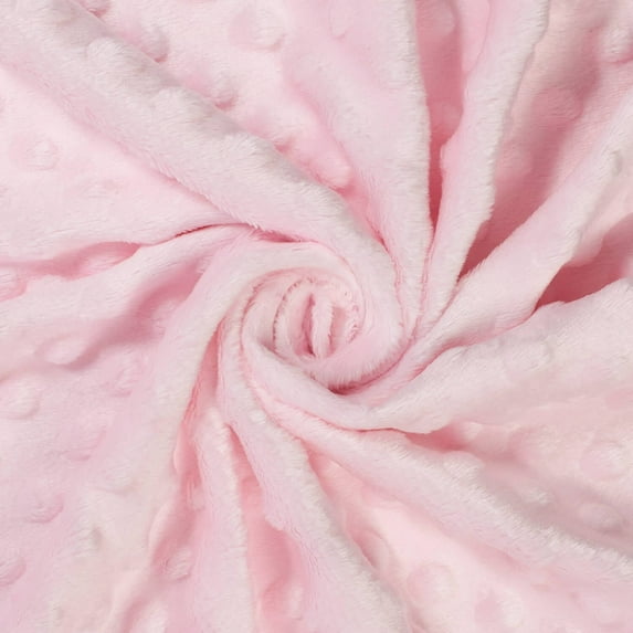 Minky Dot Fabric - Pink