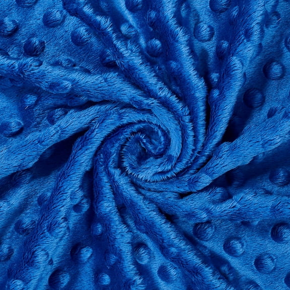 Minky Dot Fabric - Royal Blue
