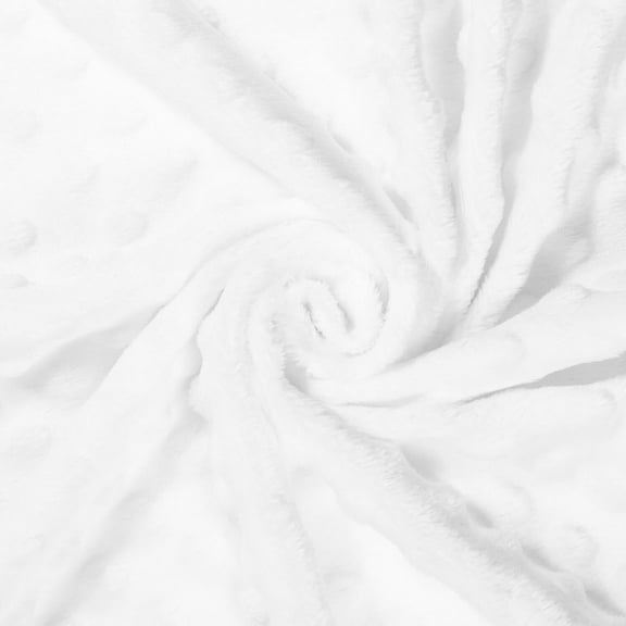 Minky Dot Fabric - White