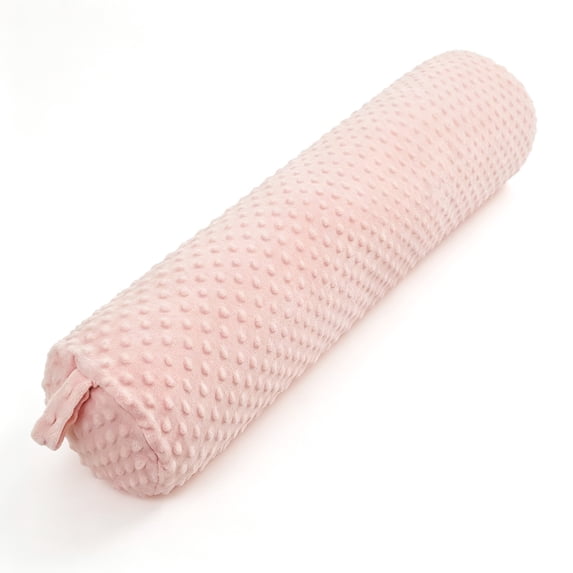 Minky Dots Long Cylindrical Body Pillow 39.4in, Side Sleeper Leg Support for Comfortable Sleep