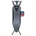 thumbnail image 1 of Minky Ergo Prozone Ironing Board , Made in UK , Dual Iron Rest, Heat Reflective Cover, Thick Felt Underlay - Freestanding Ironing Board with Large 48" x 15" Ironing Surface (Gunmetal and Blue), 1 of 14