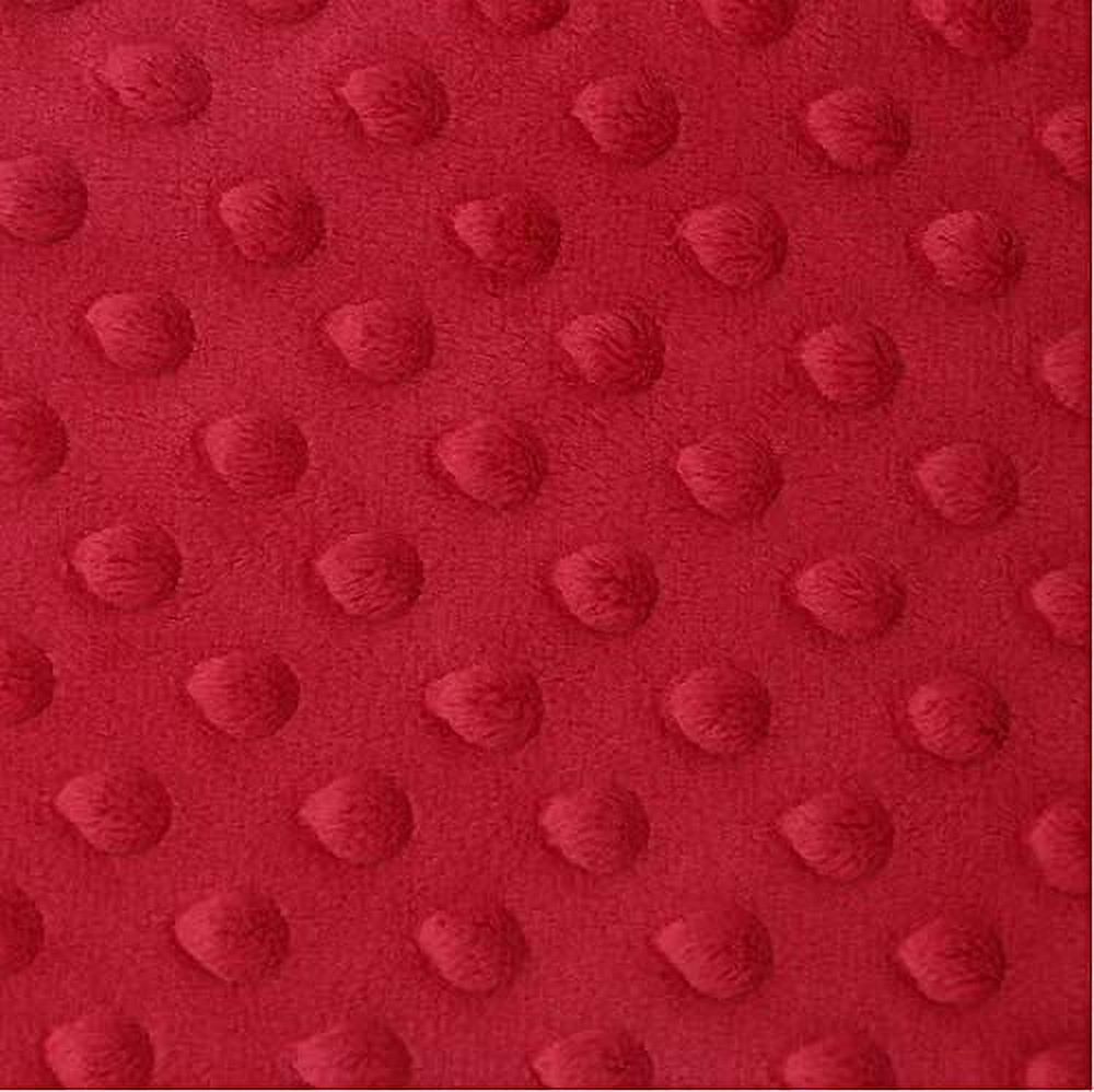 Minky Fabric Dot Red / 60" Wide/Sold By The Yard