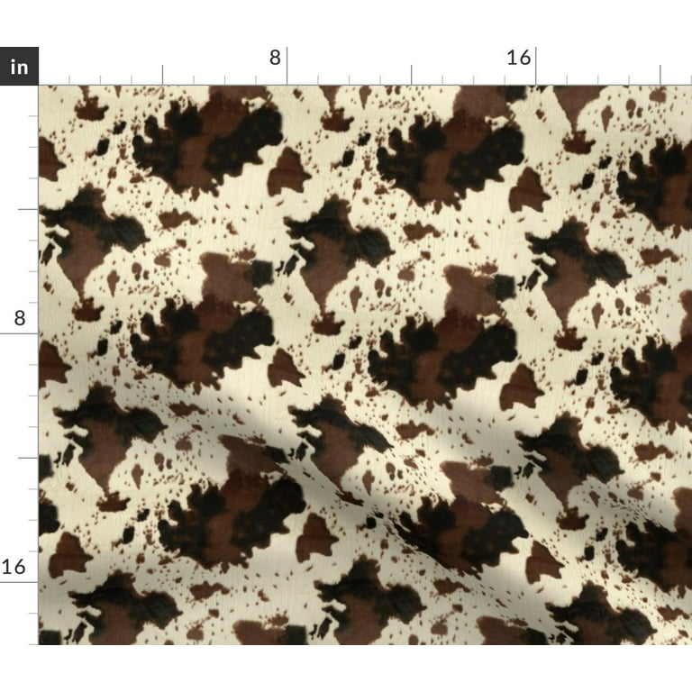 Minky Fabric Fat Quarter - Faux Cowhide Cowboy Rodeo Western Ranch Custom  Printed Fabric by Spoonflower