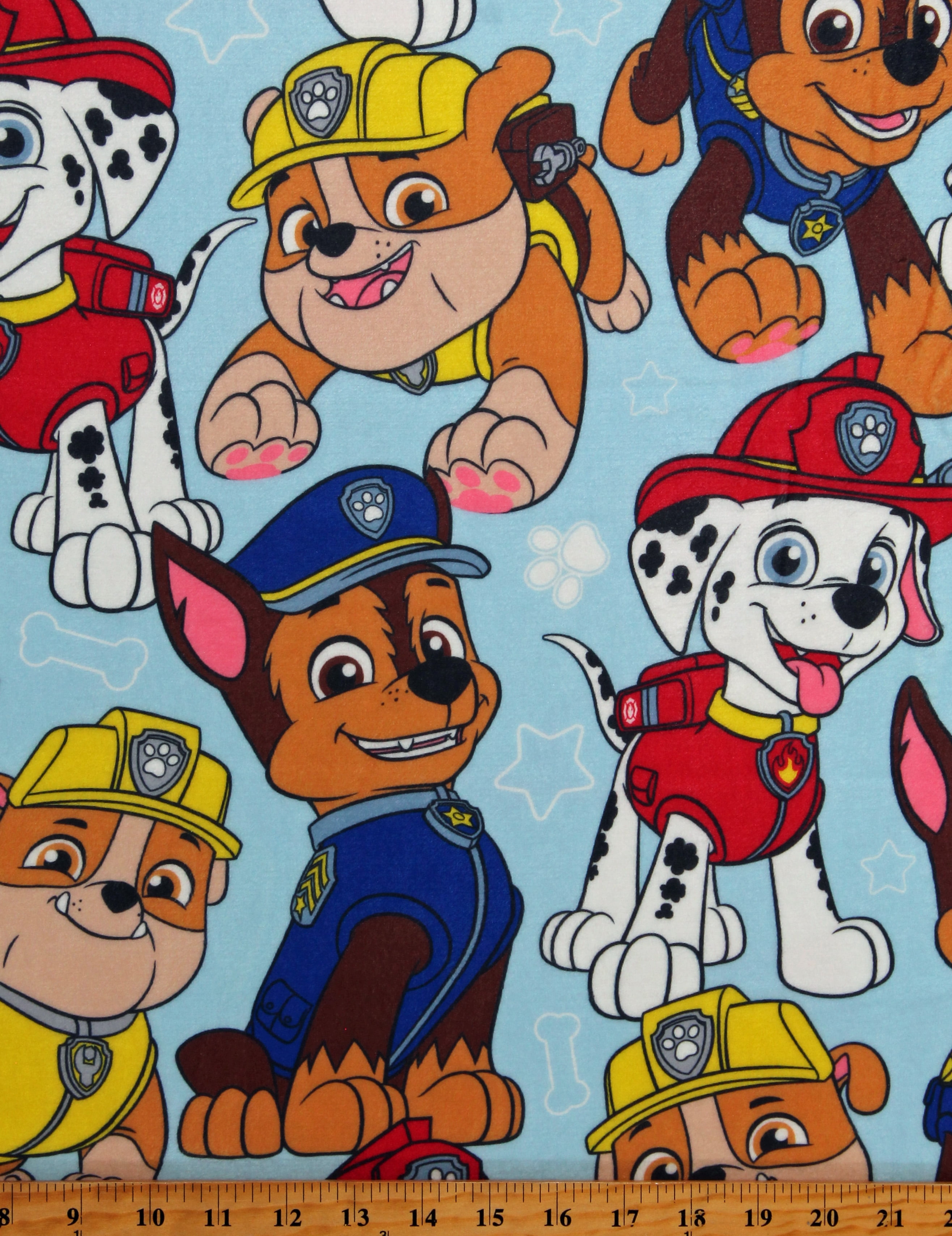 Minky Paw Patrol Packed Boys Marshall Rubble Chase Kids Children's Minky Plush Fabric Print by the yard (PW-4201-MF)