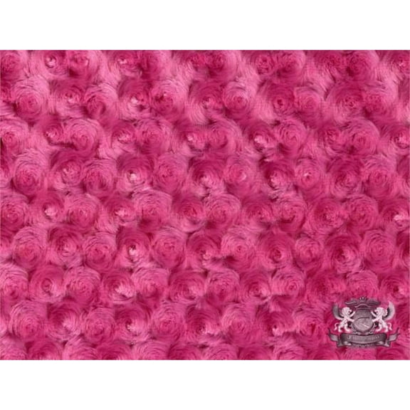 Minky Rosebud Fuchsia Fabric By the Yard