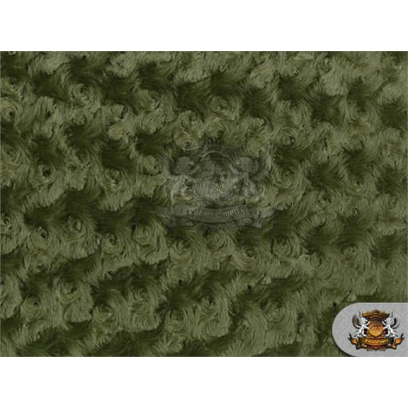 Minky Rosebud Olive Fabric By the Yard