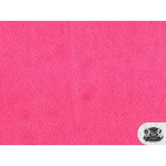 Minky Solid HOT PINK Fabric By the Yard