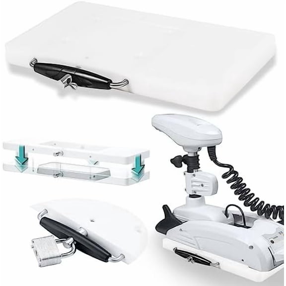 For Minn Kota Quick Release Bracket RTA 17 1854017 Compatible with Riptide Terrova, Ulterra, PowerDrive V2, Deckhand 40 Motor, for Riptide Electric Steer Trolling Motor Mount Plate, White