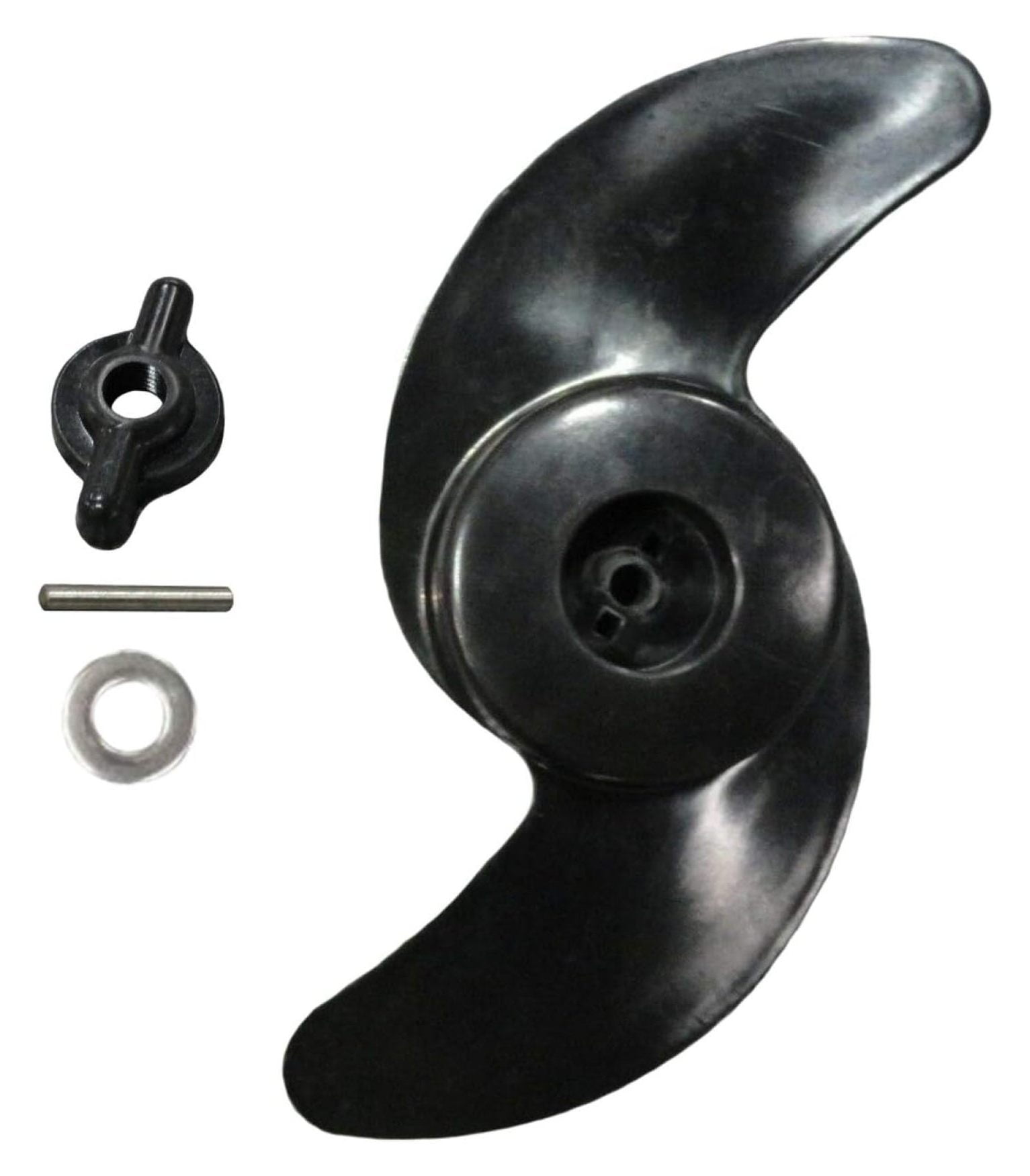 Minn Kota Trolling Motor Propeller - MKP-2 Replacement Prop - Fits Edge, Endura, Maxxum, PowerDrive, Traxxis - 3-1/4" Diameter - with Nut, Washer, Shear Pin Black