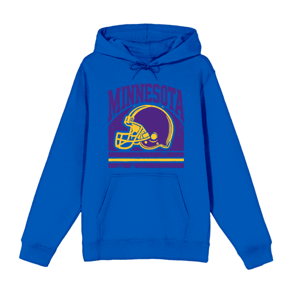 Minneapolis Football Adult Blue Long Sleeve Hoodie-3XL