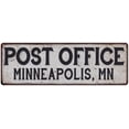 thumbnail image 1 of Minneapolis, Mn Post Office Metal Sign Vintage 8x24 108240011037, 1 of 1