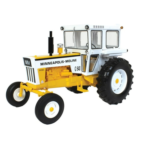 Minneapolis Moline G940 Diesel Wide Front Tractor with Cab Yellow and White "Classic Series" 1/16 Diecast Model by SpecCast