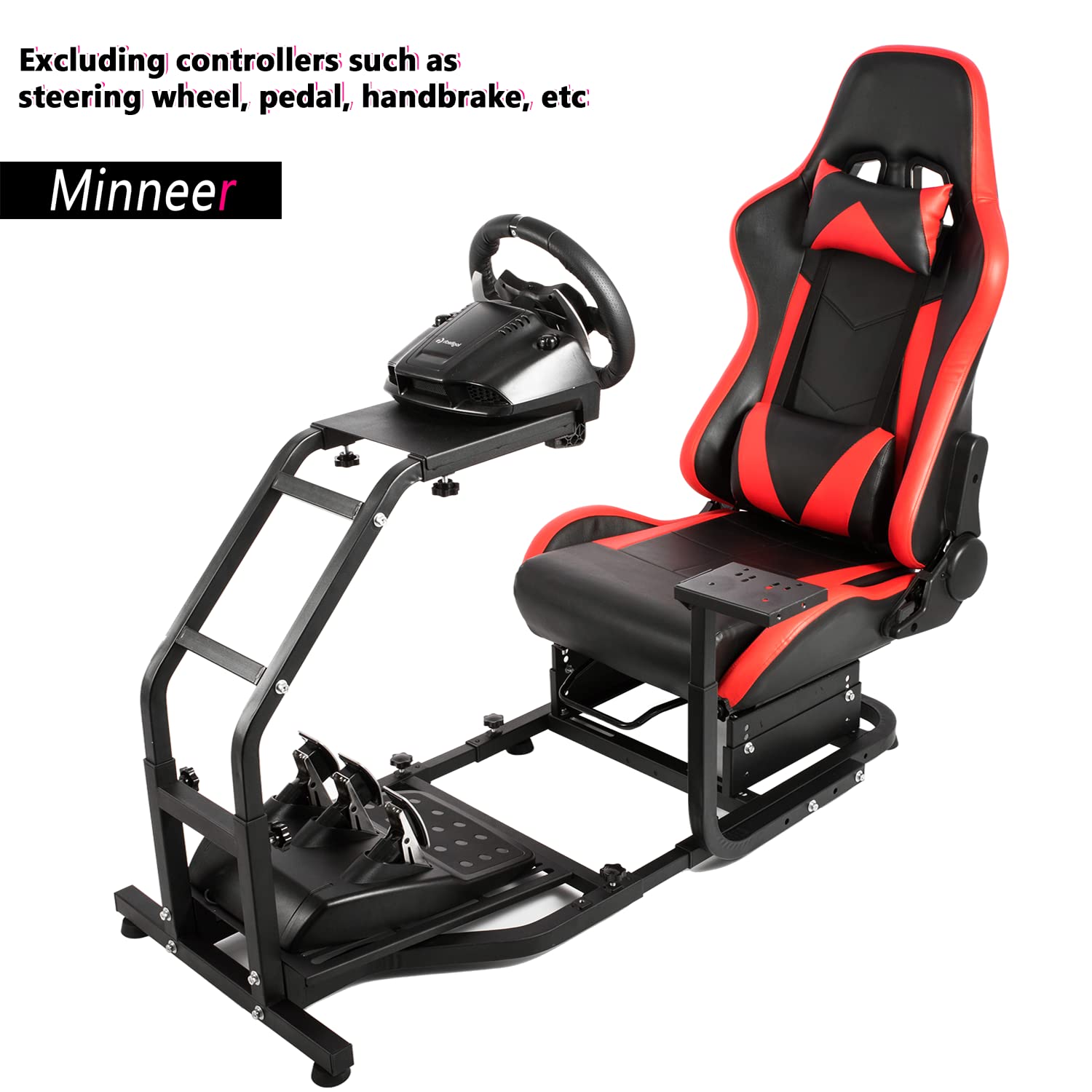 VEVOR Racing Simulator Cockpit with Seat Racing Steering Wheel Stand