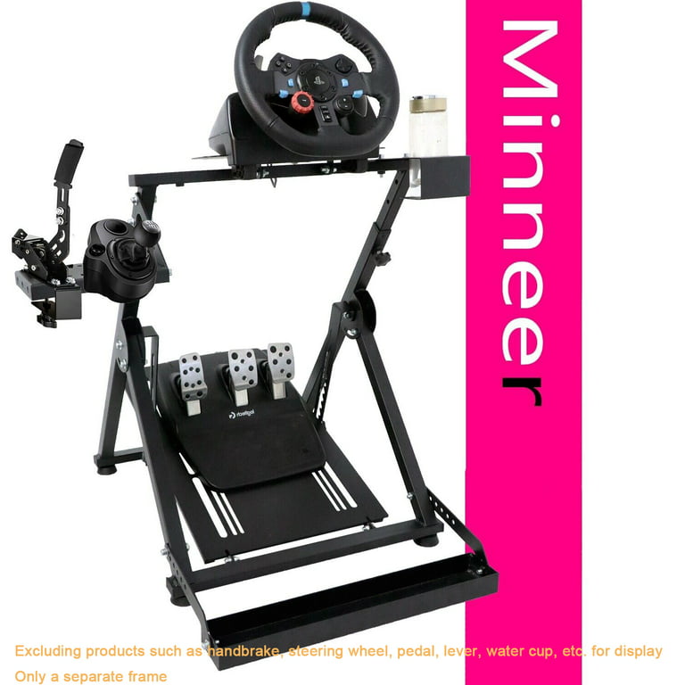 Minneer Upgrade Racing Wheel Stand X-Shape with Seat Fixed Slot Simulation  Driving Cockpit Fit for Logitech G29, G27, G920 Foldable Exclude Wheel and  Pedal 