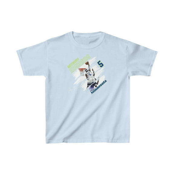 Minnesota Anthony Edwards 5 Cartoon basketball fan gift Kids Cotton Tee