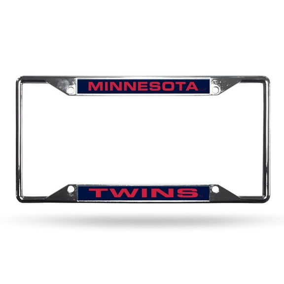 Minnesota Baseball Twins All Corner EZ View Chrome Metal Laser Cut License Plate Frame