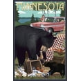 thumbnail image 1 of Minnesota, Bear and Picnic Scene (9x12 Wall Art Print, Home Decor), 1 of 3