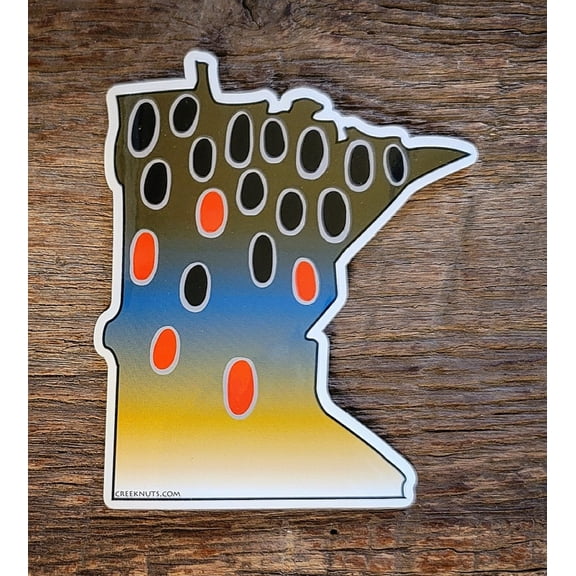 Minnesota Brown Trout Skin Sticker Decal