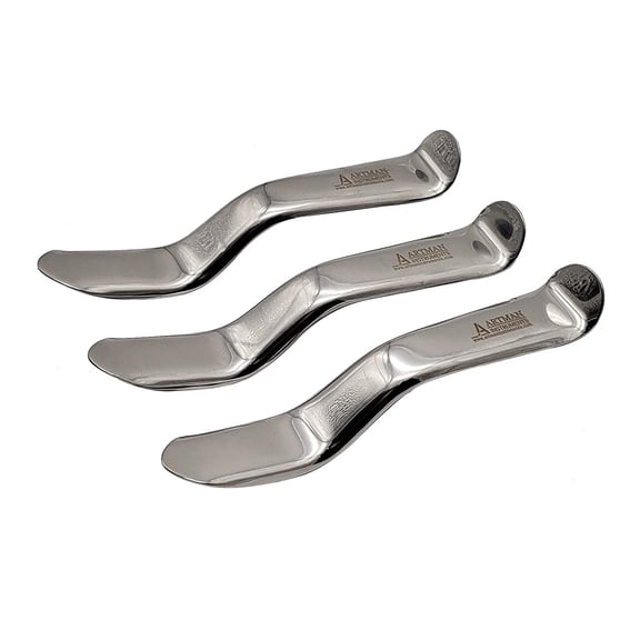 3-Piece Minnesota Cheek Retractors and Tongue Depressors, Stainless Steel, Silver by Artman Instruments