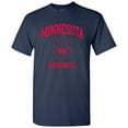thumbnail image 1 of Minnesota Classic Baseball Arch Basic Cotton T-Shirt - 2X-Large - Navy, 1 of 6