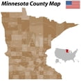 thumbnail image 1 of Minnesota County Map, Unframed Art Print Wall Art by malachy120 Sold by Art.Com, 1 of 4