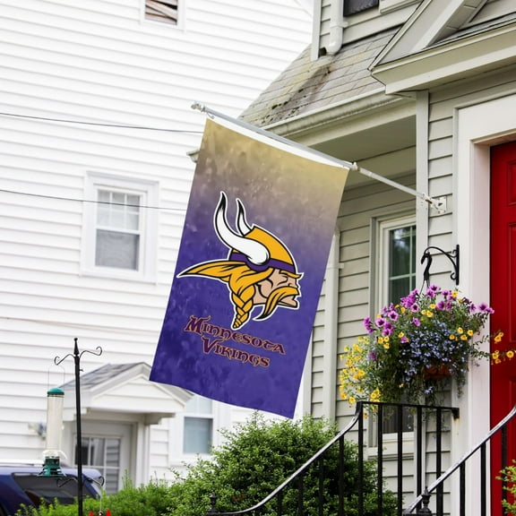 Minnesota Custom Vertical Double Sided Flag 3x5FT, American Football Team Fans Support Victory Flag for Indoor and Outdoor Garden Wall Decoration