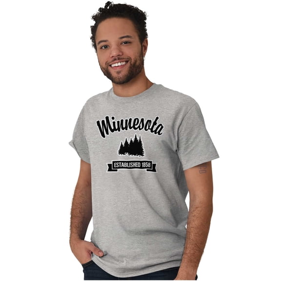 Minnesota Cute Pine Tree Souvenir Men's Graphic T Shirt Tees Brisco Brands S