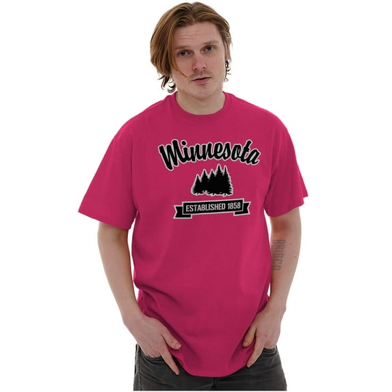 Minnesota Cute Pine Tree Souvenir Plus Size Crewneck Graphic Tee Shirt Brisco Brands 4X
