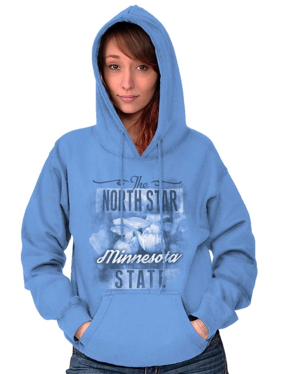 Minnesota Cute State Flower Souvenir Hoodie Sweatshirt Women Brisco Brands S