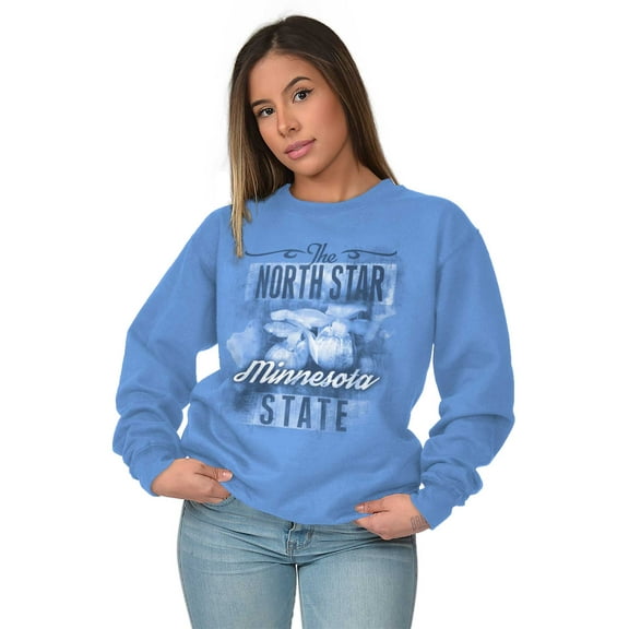 Minnesota Cute State Flower Souvenir Women Crewneck Sweatshirt Brisco Brands S